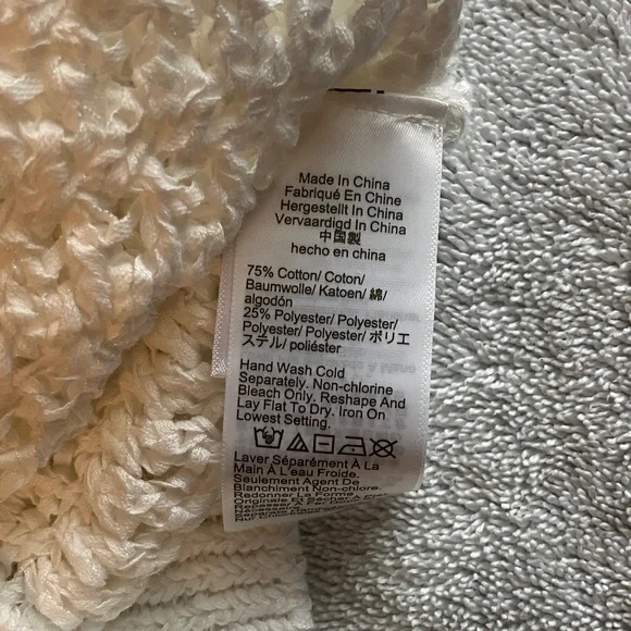 J. Crew White Crochet Ribbed-Hem Tank - Picture 7 of 7